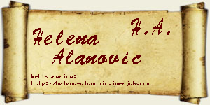 Helena Alanović vizit kartica